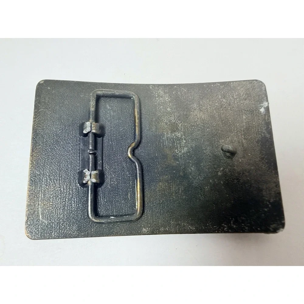 Black Powder Rifle Bag‎ Flask Vintage Metal Belt Buckle